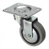 RUEDA MOBILIARIO 60 Ø GOMA GRIS PLACA 46X46 50 KG 18H0340