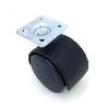 RUEDA MOBILIARIO 40Ø NYLON NEGRA PLACA 42X42 30K 18H0002