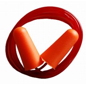 TAPON AUDITIVO CON CORDON NARANJA