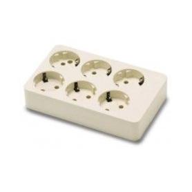 BASE MULTIPLE 6 T.CUADRADA S/CABLE (REF.9-416)