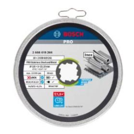 DISCO DE CORTE ABRASIVO PRO STAINLESS STEEL AND METAL, 115&NBSP;X&NBSP;1&NBSP;X&NBSP;22,23&NBSP;MM, X-LOCK, RECTO, 