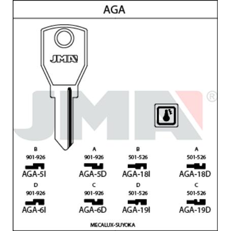 LLAVES JMA TIPO B MOD AGA-19D