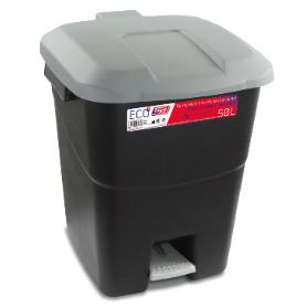 CUBO PEDAL TAYG 50 LTS NEGRO-GRIS