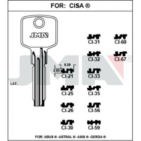 LLAVES JMA SEGURIDAD LATON MOD CI-21