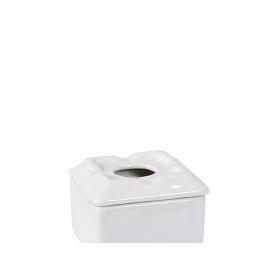 7X7X5 CMS CENICERO CUADRADO AGUA PORCELANA BLANCA ALAR B6K8