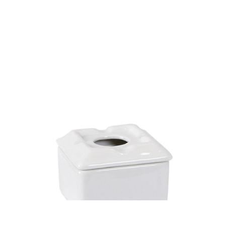 7X7X5 CMS CENICERO CUADRADO AGUA PORCELANA BLANCA ALAR B6K8