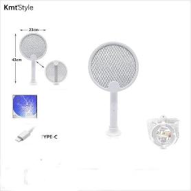 MATAMOSCA PORTATIL ELECTRICO PLEGABLE HX-108 RECARGABLE TIPO C KMTSTYLE