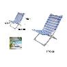 SILLA PLEGABLE PARA PLAYA Y CAMPIN CON LONETA BLANCA-AZUL 76X48X57 CMS KMTSTYLE