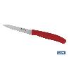 PACK 3 CUCHILLOS PUNTILLA 10CM  ROJO MODELO ALCARAVEA