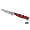 CUCHILLO PUNTILLA COCINERO HOJA 9CM MODELO AGUACEJO ROJO