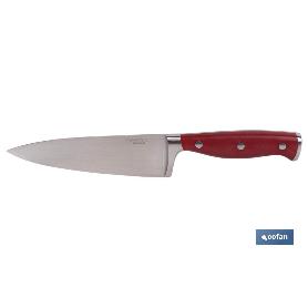 CUCHILLO COCINA HOJA15CM MODELO AGUACEJO ROJO