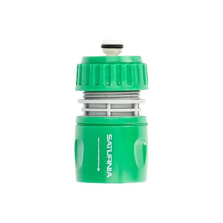 CONECTOR MANGUERA PLASTICO 1/2 CON STOP  BLISTER