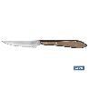 PACK 3 CUCHILLO CHULETERO MICRODENTADO HOJA 10CM  MODELO GULASH COLOR NOGAL