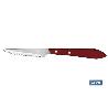 PACK 3 CUCHILLO CHULETERO MICRODENTADO HOJA 10CM  MODELO GULASH ROJO