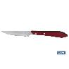 PACK 3 CUCHILLO DE MESA CON FILO HOJA 10CM  MODELO GULASH ROJO