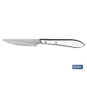 PACK 3 CUCHILLO DE MESA CON FILO HOJA 10CM  MODELO GULASH BLANCO