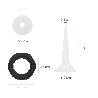 SET ACCESORIOS PARA PISTOLA ALUMINIO / ACERO APLICAR MORTERO 660 CC. 02210502