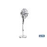 VENTILADOR DE PIE GRIS METALIZADO OSCILANTE CON 3 VELOCIDADES Y TEMPORIZADOR Ø45 CM 70 W