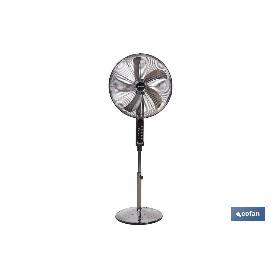 VENTILADOR DE PIE GRIS PLOMO OSCILANTE CON 3 VELOCIDADES Y TEMPORIZADOR Ø45 CM 70 W
