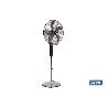 VENTILADOR DE PIE GRIS PLOMO OSCILANTE CON 3 VELOCIDADES Y TEMPORIZADOR Ø45 CM 70 W