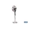 VENTILADOR DE PIE GRIS PLOMO OSCILANTE CON 3 VELOCIDADES Y TEMPORIZADOR Ø45 CM 70 W