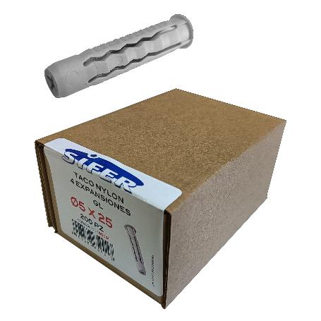 TACOS NYLON 5X25 MM 4 EXPANSIONES GL