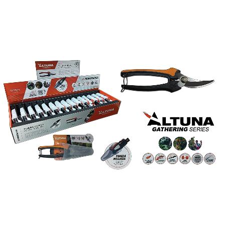 ALTUNA TIJERA 1260 INOX 18 CM RECOLECCION CURVA ALARGADA PUNTA REDONDA+FUNDA