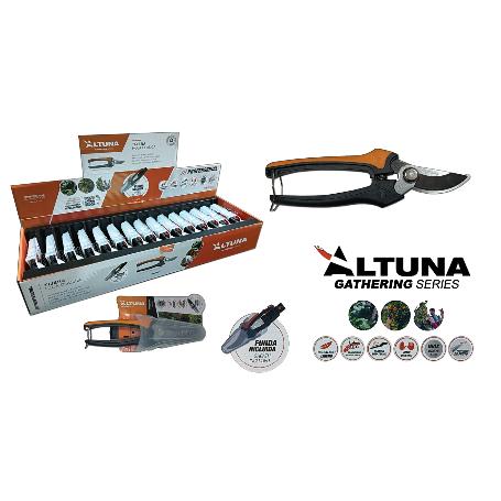 ALTUNA TIJERA 1253 INOX 18CM RECOLECCION CURVA CORTE CLASIC MANGO BIMATERI+FUNDA