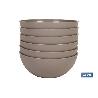 BOL MODELO ALBAHACA 950ML COLOR PIEDRA 17X7CM   CAJA 6 UNID.