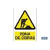 SEÑAL POLIESTIRENO 297X210 MM. ZONA DE OBRAS
