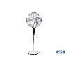 VENTILADOR DE PIE OSCILANTE GRIS METALIZADO OSCILANTE CON 3 VELOCIDADES Y TEMPORIZADOR Ø45 CM 70 W