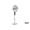 VENTILADOR DE PIE OSCILANTE GRIS METALIZADO OSCILANTE CON 3 VELOCIDADES Y TEMPORIZADOR Ø45 CM 70 W