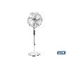 VENTILADOR DE PIE OSCILANTE GRIS METALIZADO OSCILANTE CON 3 VELOCIDADES Y TEMPORIZADOR Ø45 CM 70 W