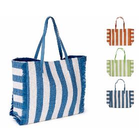 BOLSO PLAYA RAYAS 56X18X36 CM SURTIDO