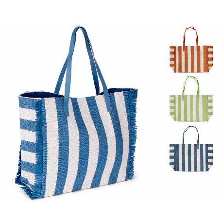 BOLSO PLAYA RAYAS 56X18X36 CM SURTIDO