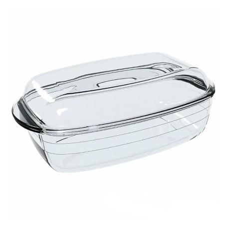 CACEROLA RECT. 2.9+1.6 L CON TAPA