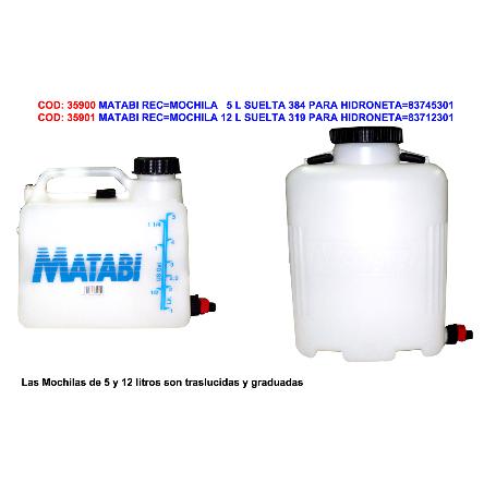 MATABI DEPOSITO AZUL 5 L 384 PARA HIDRONETA CONEXION POR EL TAPON  83745301
