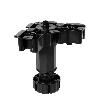 PATA COCINA OCTO+ REGULABLE 85-110 NEGRO CON TRIAGULO EXTENSIÓN 100-140 (UNIDADES 4)