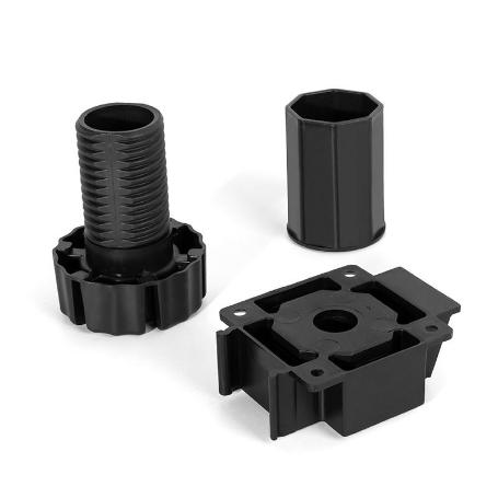 PATA DE COCINA MODELO OCTO REGULABLE 85-110MM ACABADO NEGRO SIN TETÓN EXTENSIÓN 100-140 (UNIDADES 4)
