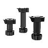PATA DE COCINA MODELO OCTO REGULABLE 85-110MM ACABADO NEGRO SIN TETÓN EXTENSIÓN 100-140 (UNIDADES 4)