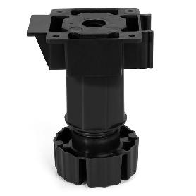 PATA DE COCINA MODELO OCTO REGULABLE 85-110MM ACABADO NEGRO SIN TETÓN EXTENSIÓN 80-110 (UNIDADES 4)