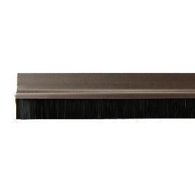 BURLETE PUERTA PVC MARRON CON CEPILLO 1METRO