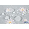 ROLLO DE HULE DISEÑO MARGARITAS JADE 1,40 X 25 M