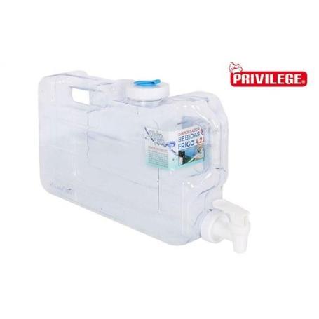 DISPENSADOR  DE BEBIDAS FRIAS EN FRIGO 4,2 LTS. TRANSPARENTE CON GRIFO
