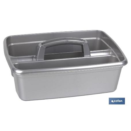 ORGANIZADOR DE LIMPIEZA  COLOR GRIS  39.5X29X16CM   CAJA 6 UNID.