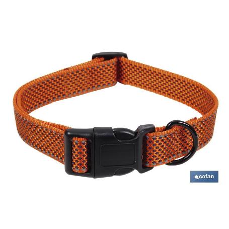 COLLAR PARA PERROS NARANJA MODELO ROMA 2.5X45-70