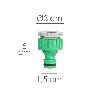 ADAPTADOR MANGUERA PLASTICO 3/4-1/2 HEMBA BLISTER