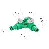 ADAPTADOR MANGUERA PLASTICO 3/4 - 1 HEMBRA  CON 2 TOMAS BLISTER