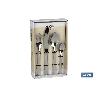 CUBERTERIA INOX MODELO BOLONIA 24 PCS C-18/0 2MM