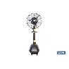 VENTILADOR INDUSTRIAL DE PIE CON NEBULIZACIÓN Y 3 VELOCIDADES Ø65 CM 260 W